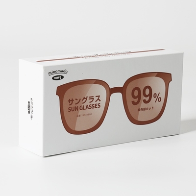 주문 선글라스 상자 흰색 코팅 된 종이 상자 사용자 지정 크기 허용 된 금 필름 인쇄 online manufacture