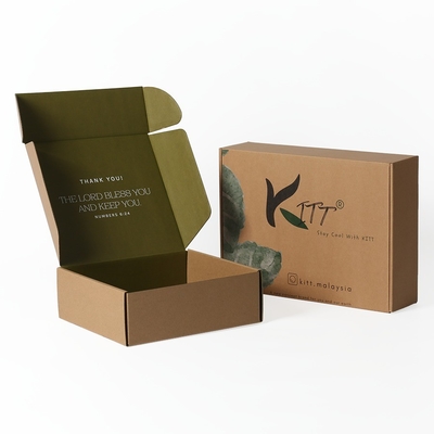 환경 친화적 인 사용자 지정 로고 인쇄 생물 분해 가능한 Kraft 종이 포장 메일 상자