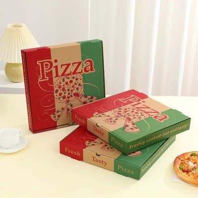 맞춤 인쇄 피자 상자 카든 직사각형 피자 배송 상자 맞춤 크기